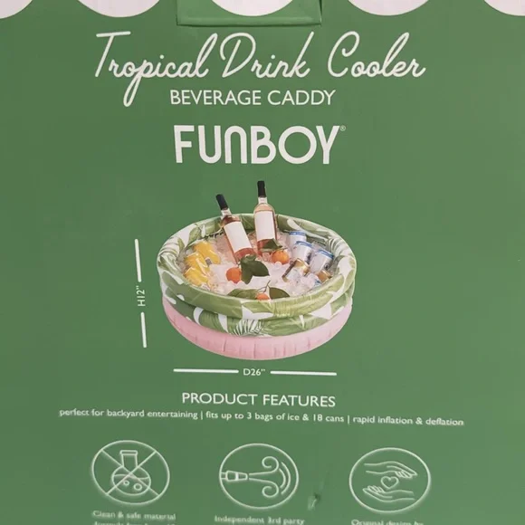 Fun boy tropical drink cooler —— Beverage caddy. BRAND NEW. Never used. - Picture 3 of 3